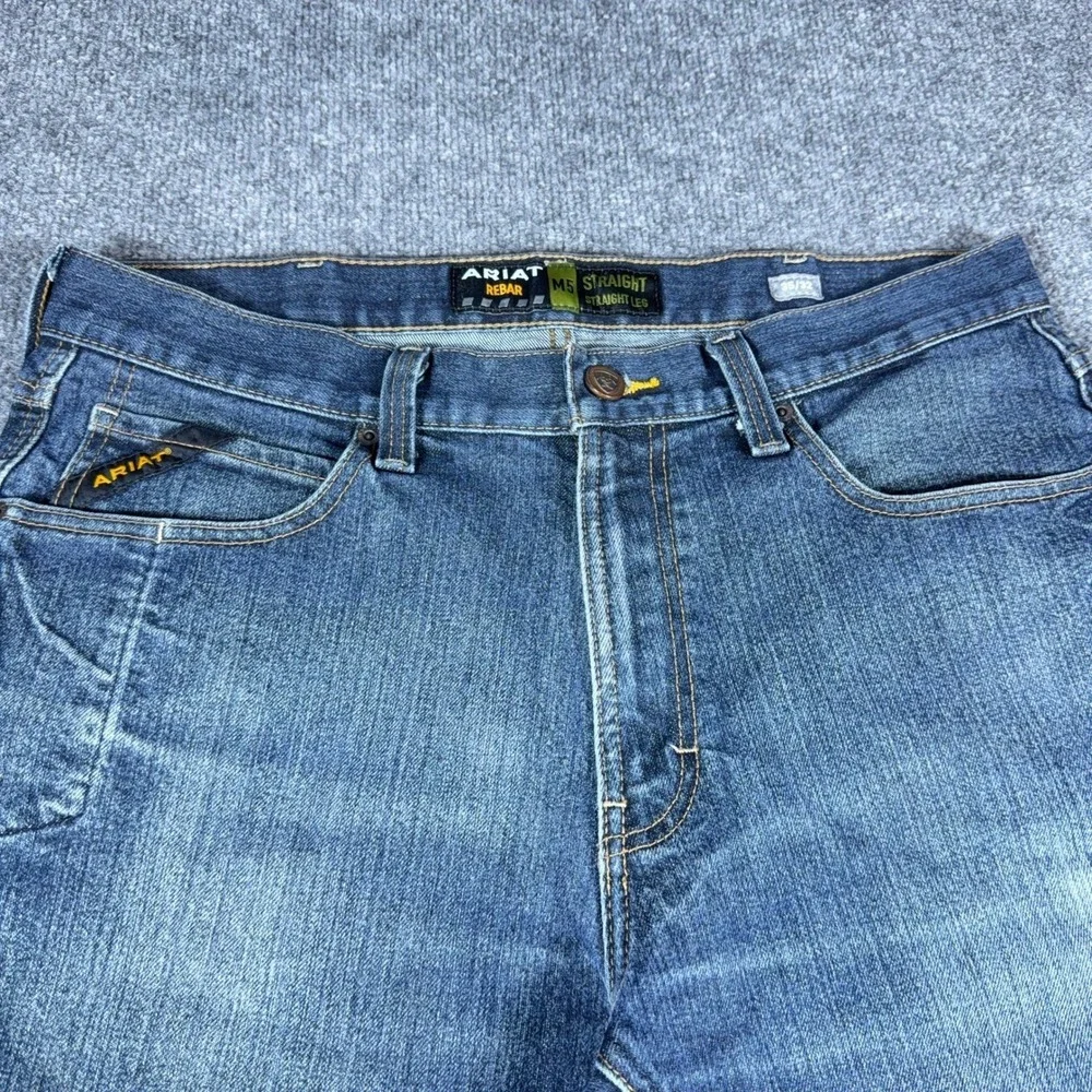 Ariat Rebar M5 Durastretch Straight Leg Jeans Mens 35x31 Blackstone 10016223
